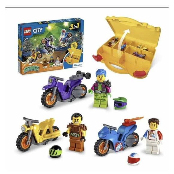 LEGO City Stuntz 3 in 1 Motorcycle Gift Set 40 Pieces 66707 NEW FACTORY SEALED - Picture 2 of 5